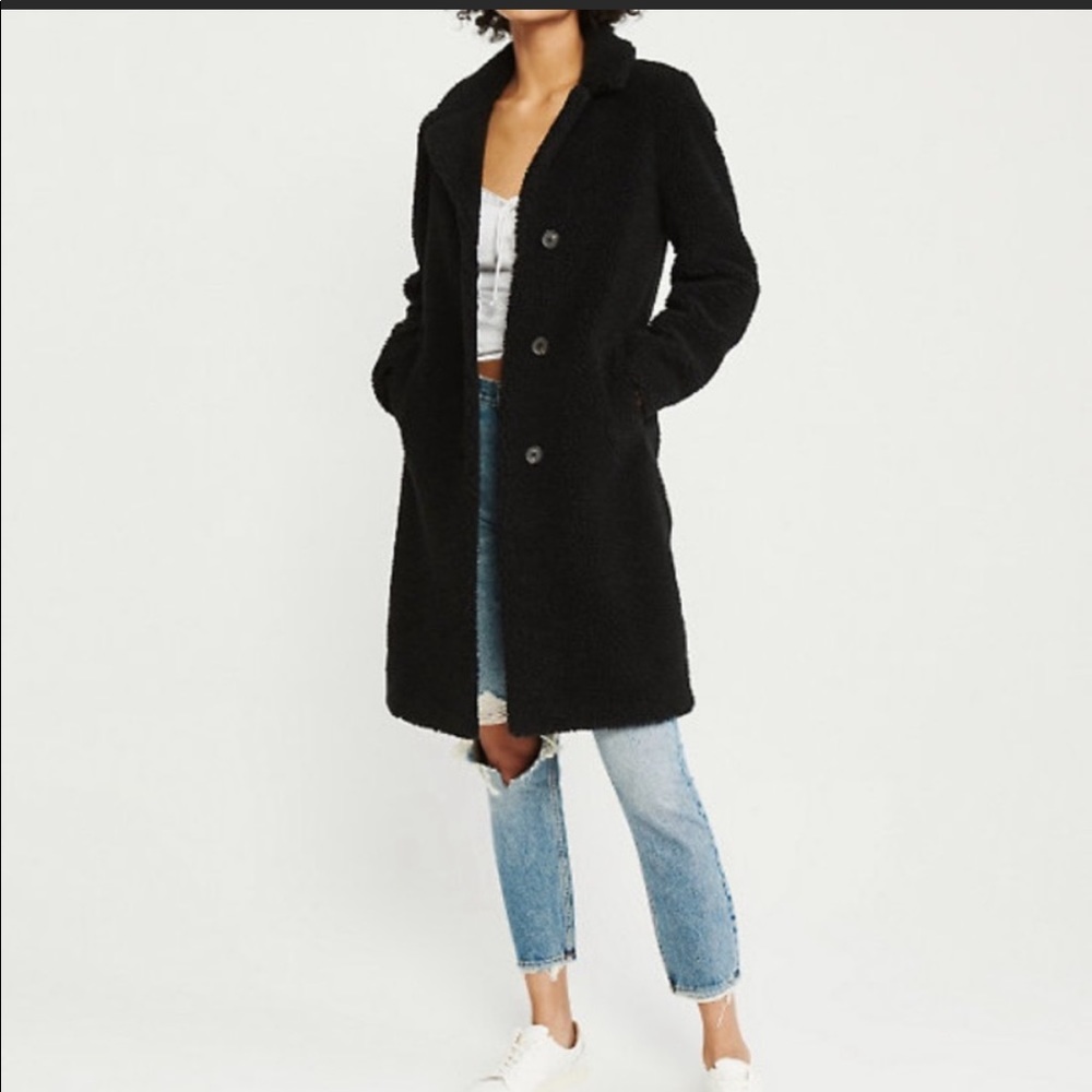 Abercrombie Sherpa Dad Coat - L